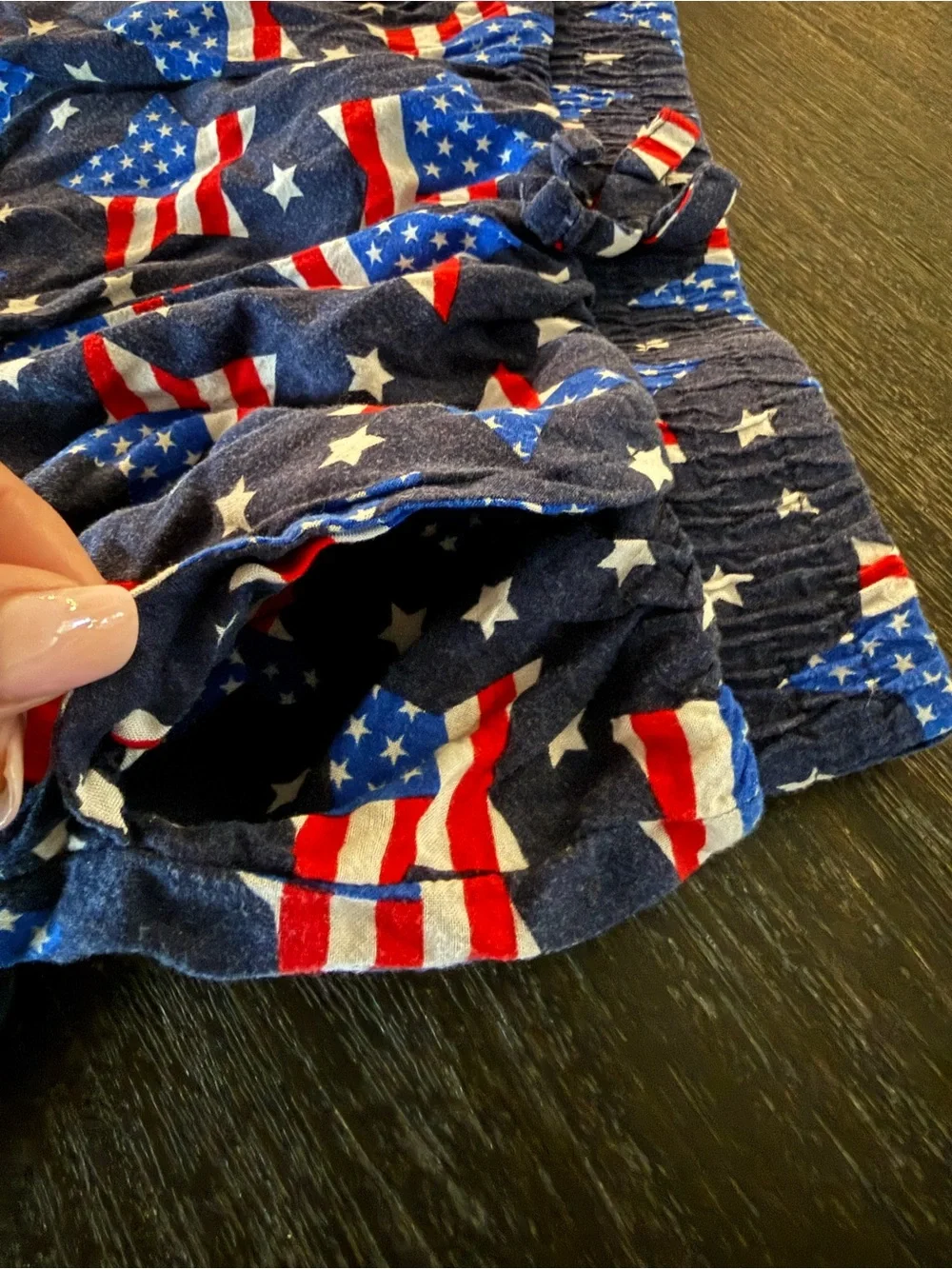 Girls Stars & Stripes Navy Shorts Medium (7/8)